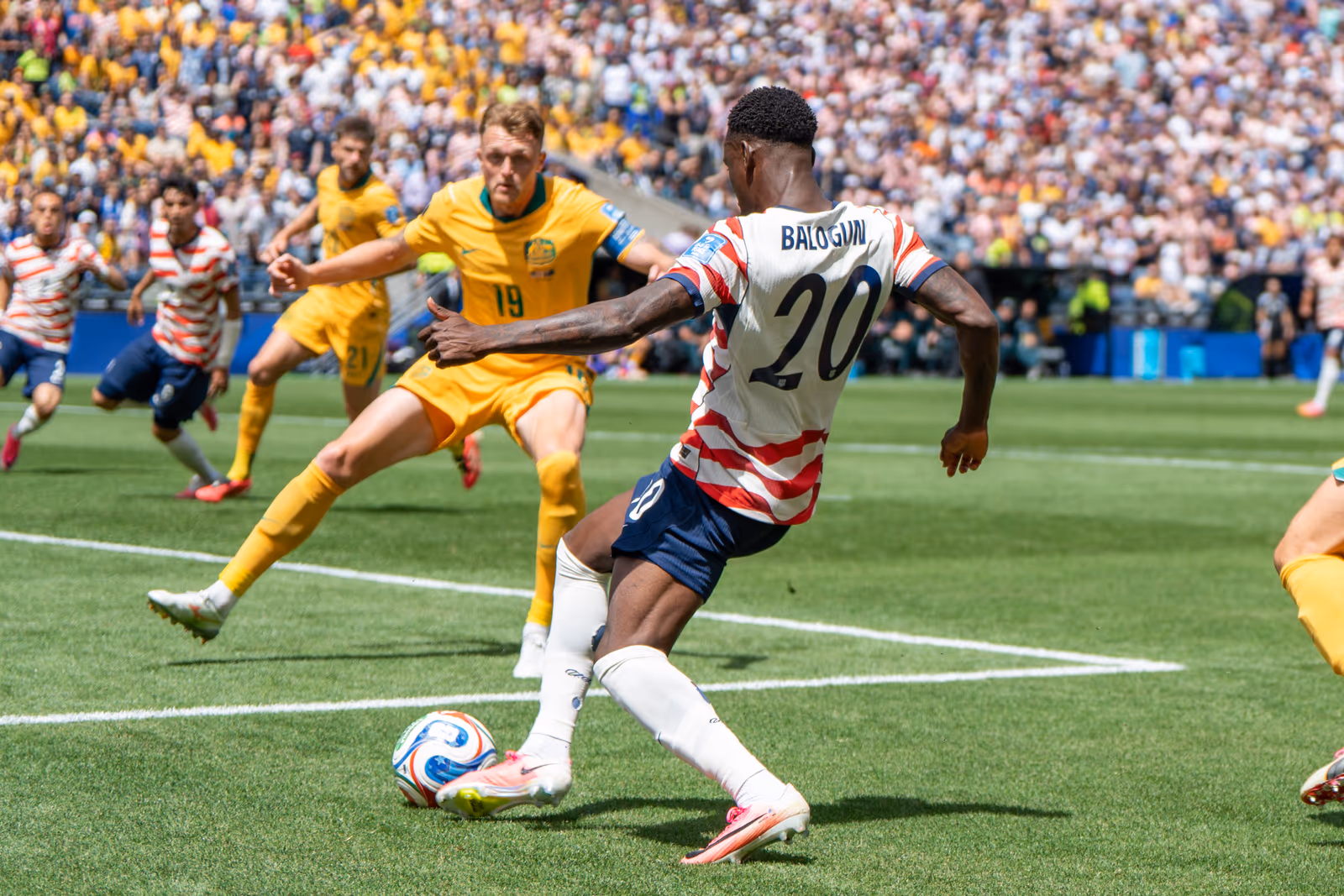 Folarin Balogun, United States forward, during a FIFA World Cup 2026 match